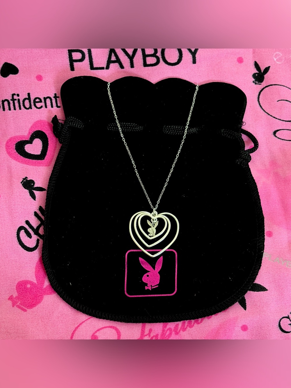 Playboy Y2K heart necklace